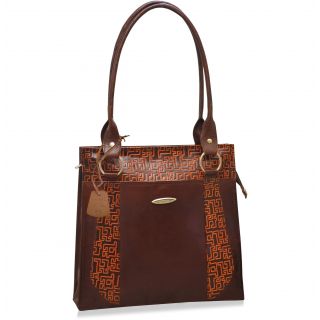 arpera Geometric Genuine Leather handbag   Brown C11520-2A - Handbags | Buy online on ZillyBuy
