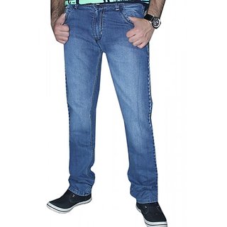 Luxurious Men Men's Cotton Stuff Regular Fit Blue Jeans 2026 at ShopCircuit | ONDC