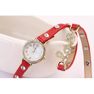 Women Love party Wadding Red Beauty Girls Watches