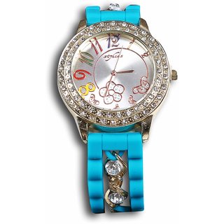 women blue fancy chine nice ladies girls watches