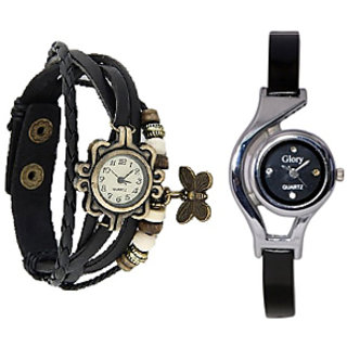 fancy party butterfly glory watch combo brandedking black 