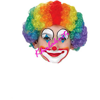 joker clown multicolor wig fit to all