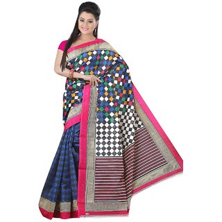 Sharda Creation Multicolour Bhagalpuri Silk Saree - Sarees | Buy online on ZillyBuy