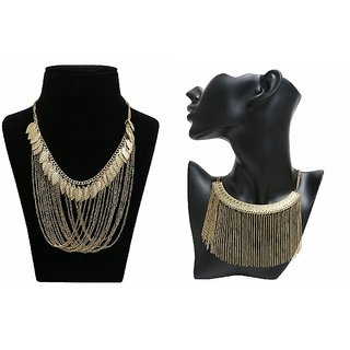 combo of 2 fashion oxidised necklace
