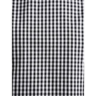 Modern Women Women's Black And White Ruffled Round Neck Tie-Up Full Sleeve Cotton Checkered Fril