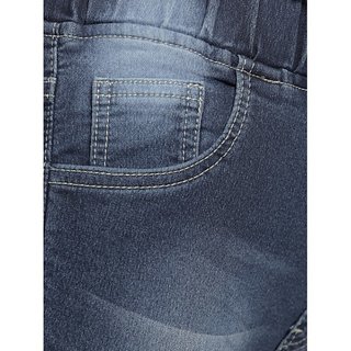 Affordable Women Women's Navy Blue Relaxed Fit Mid Rise Regular Length Scraped Denim Stretchable