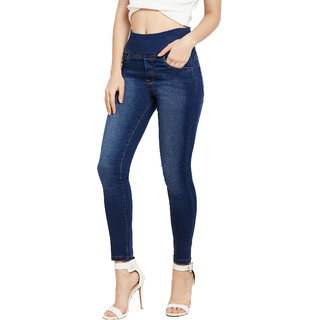 New Women Miss Chase Women's Blue Super Skinny Fit Jeggings 2026 at ShopCircuit | ONDC