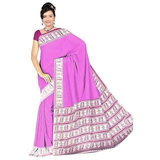 Sharda Creation Purple Colour Taffeta Silk Saree Without Blouse Piece - Sarees | Buy online on ZillyBuy
