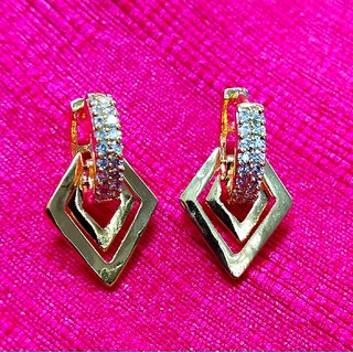 Designer 18K AD Indo Western Party Fashion Earrings - Earrings | Buy online on ZillyBuy