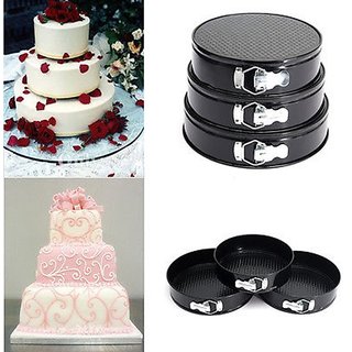 ROUND SPRING FORM CAKE MOULD - SET OF 3PCS - Cookware | Buy online on ZillyBuy