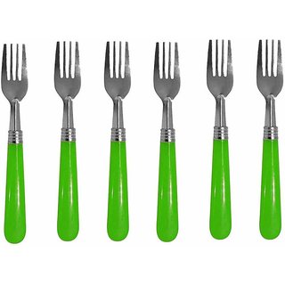 set of 6 multicolor with plastic handle spoon set multicolor