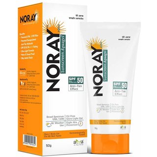 noray aquagel broad spectrum sunscreen spf 50 pa with anti tan effect 50g 