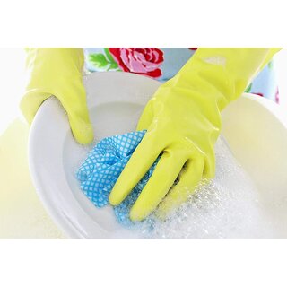 Eastern Club Rubber Hand Gloves Reusable Set Of 1 Pairs For Washing, Cleaning Kitchen Garden(Color May Vary) - Hardware, Tools and Home Safety | Buy online on ZillyBuy