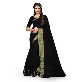 Sharda Creation Black   Colour Art Silk Printed  Saree - Sarees | Buy online on ZillyBuy