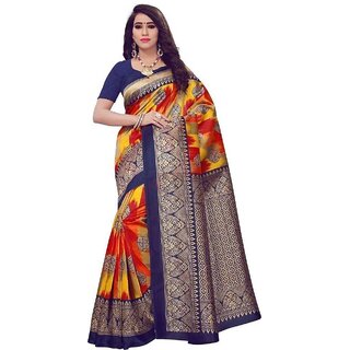 Sharda Creation Blue Mysore Silk Printed With Blouse Saree - Sarees | Buy online on ZillyBuy