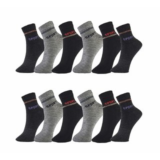 Minha  Soft and Pure Cotton Sports Socks Pack of 10 - Multicolor - Socks | Buy online on ZillyBuy