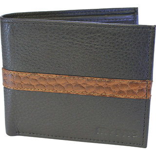 my pac db Vogue Rfid protected genuine leather  wallet Black -Tan C11599-121S - Handbags | Buy online on ZillyBuy