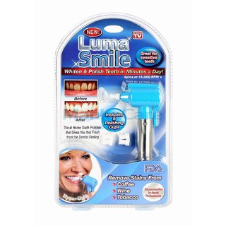 luma smile tooth polisher whitener stain remover with led light