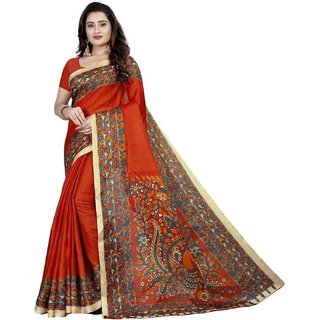 Sharda Creation Red Mysore Silk Printed With Blouse Saree - Sarees | Buy online on ZillyBuy