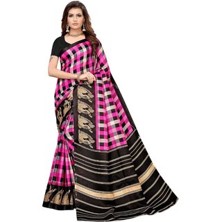 Sharda Creation Pink Mysore Silk Printed With Blouse Saree - Sarees | Buy online on ZillyBuy