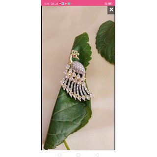 hetprit peacock design adjustable finger ring for women