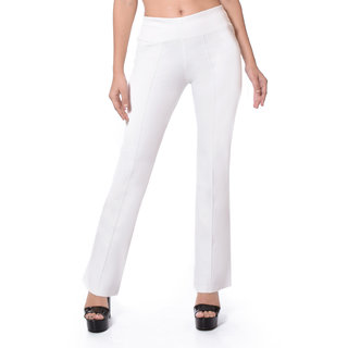 bell bottom pant off white
