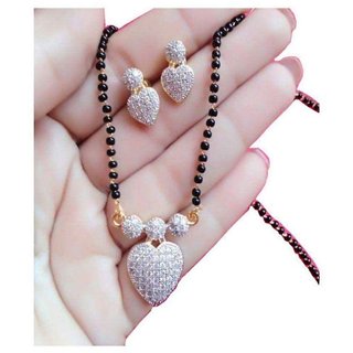 hetprit brass gold plated mangal sutra set for woman