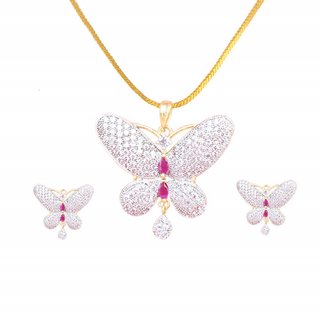 hetprit brass gold plated beautiful pendent set for women