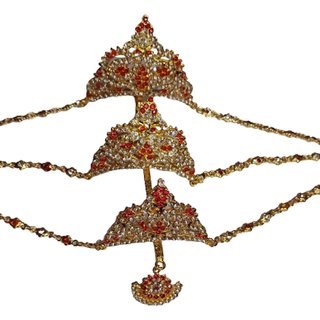 Crown Three 3 Steps Crown Free Size For Bharatanatyam Dance Performance - Jewellery Sets | Buy online on ZillyBuy