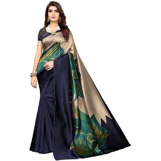 SVB Saree Blue Art Silk Mysore Silk Saree - Sarees | Buy online on ZillyBuy