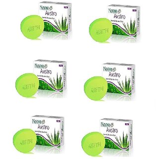 neem austro neem aloe vera soap pack 6