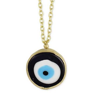 unisex Evil Eye Blue Pendant/Locket gold plated without chain BY CEYLONMINE