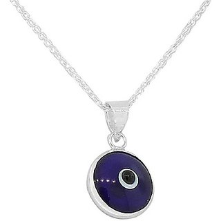 silver Pendant without chain Remove Evil Eye for unisex Stone by CEYLONMINE