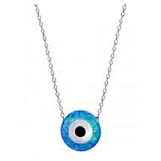 Unisex Precious Metal without chain evil eye pendant for protection (Blue) BY CEYLONMINE
