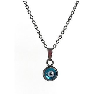 Blue Precious Metal Evil Eye Pendant without chain for Women and Girls BY CEYLONMINE