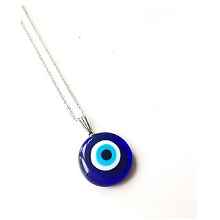 Blue Evil Eye Pendant silver for Women and Girls without chain BY CEYLONMINE