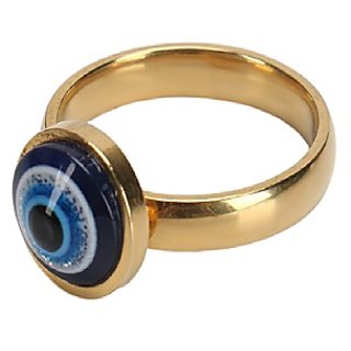 Evil's eye Ring for Men and Women Gold Plated ring by CEYLONMINE