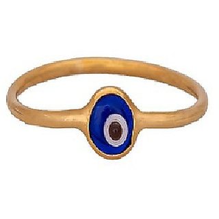 Evil's eye Natural Certified Gold Plated Evil's eye Ring for unisex by CEYLONMINE