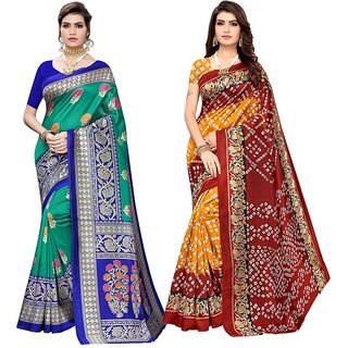SVB Sarees Mysore Silk Saree Combo Of 2 Saree - Sarees | Buy online on ZillyBuy