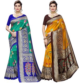 Sharda Creation Kalamkari Printed Saree Combo of 2 Saree - Sarees | Buy online on ZillyBuy
