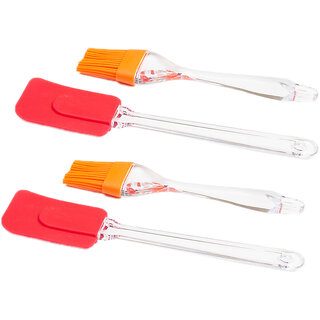 Eastern Club Spatula and Pastry Brush Set, Oil Brush for Cooking, Silicon Brush for Kitchen (Set of 4 ) (Assorted Color) - Cookware | Buy online on ZillyBuy