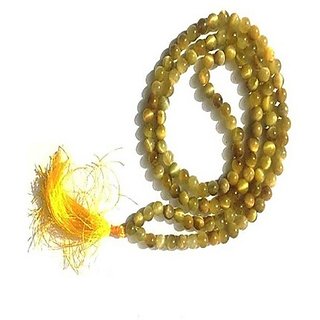 Cat's Eye Stone Beaded String  Mala for Unisex by Ratan Bazaar