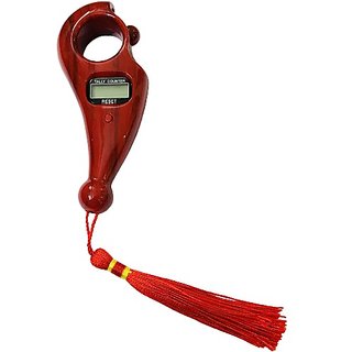 Portable Digital Tasbih/Mala/Beads  LCD Counter Finger Rotation Like A Traditional Tasbih brown IND-12