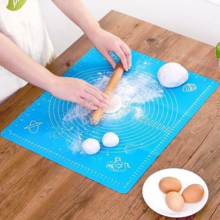 Non-Stick Silicon Reusable Pastry Fondant Dough roti chapati Rolling Baking Sheet mat with Measurements - Cookware | Buy online on ZillyBuy