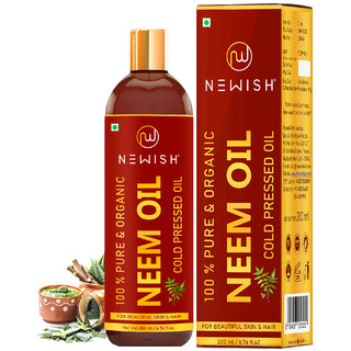 newish cold pressed organic neem oil for skin hair 200ml