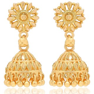 Tradtional 1gm jumkhi gold n micron plated - Earrings | Buy online on ZillyBuy