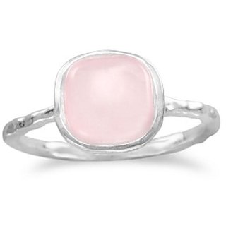 7.25 Carat Natural Stone Silver rose quartz  Ring for unisex by JAIPUR GEMSTONE