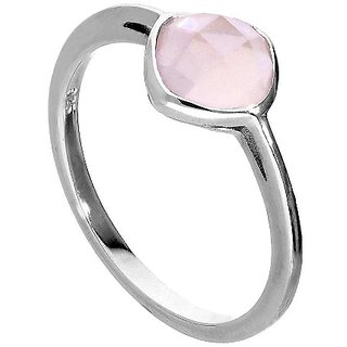 rose quartz  Ring 6.5 Ratti 100% Original Silver ring by JAIPUR GEMSTONE