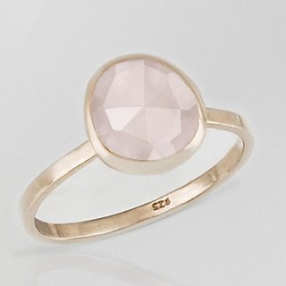 rose quartz Stone 7 Ratti Lab Certified Punchdhatu gold plated Ring by JAIPUR GEMSTONE
