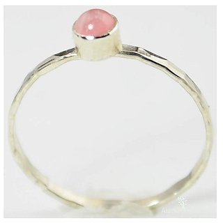 6.5 ratti  Ring Natural rose quartz Sterling Silver Ring by JAIPUR GEMSTONE